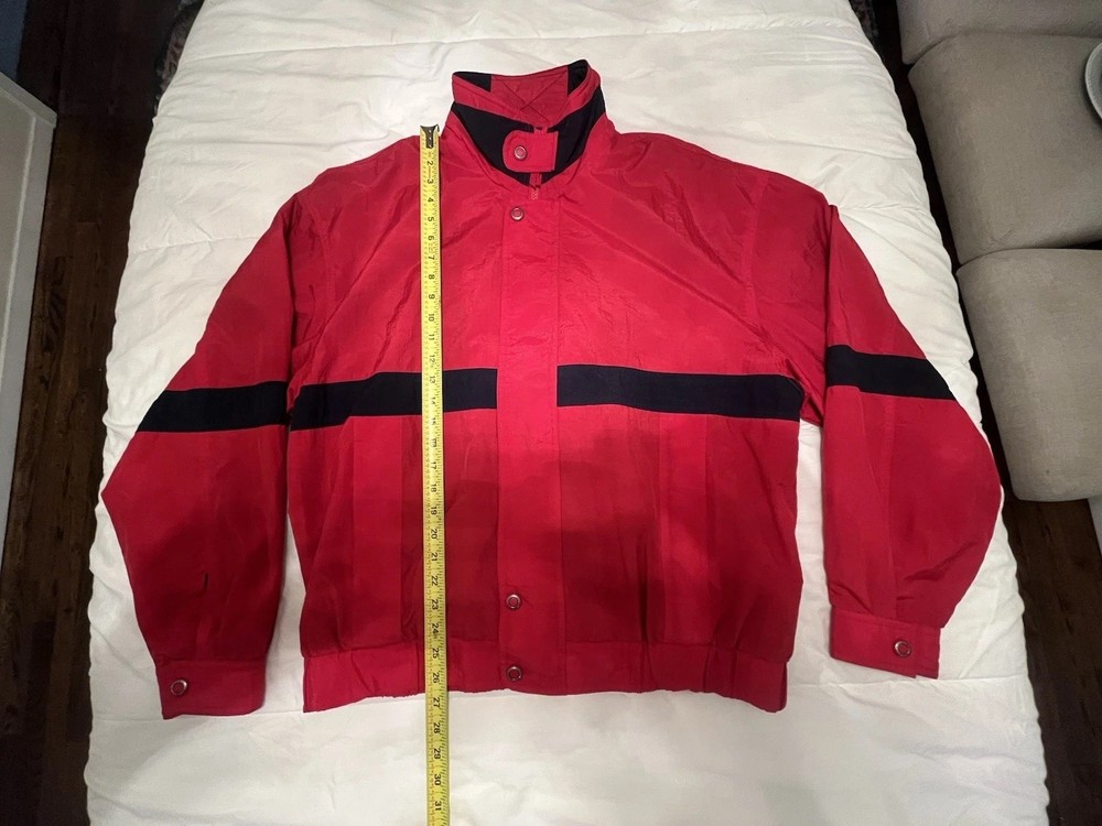 Members Only Vintage 90s Y2K Red Navy Blue Men’s Windbreaker Jacket Size Large