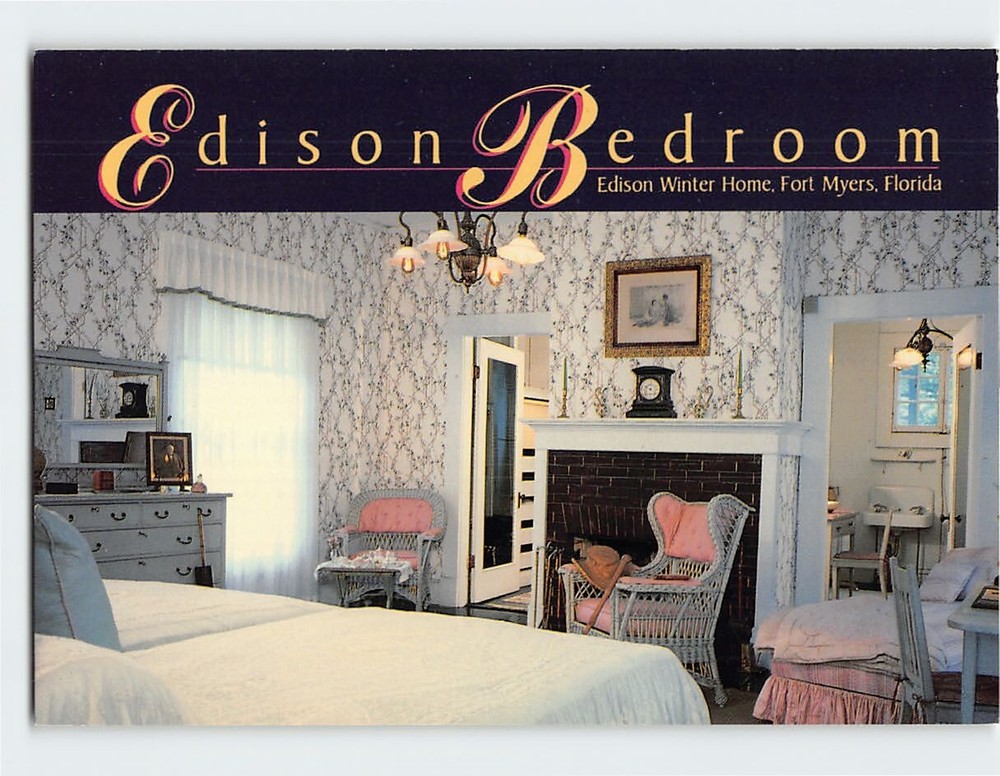 Postcard Edison Bedroom Edison Winter Home Fort Myers Florida USA