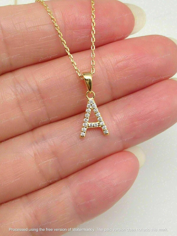 1Ct Round Lab-Created Diamond Initial 