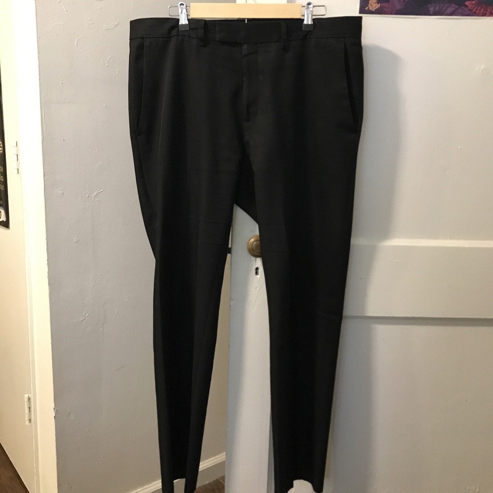Kenneth Cole Reaction Slim Fit Black Dress Pants 36x32