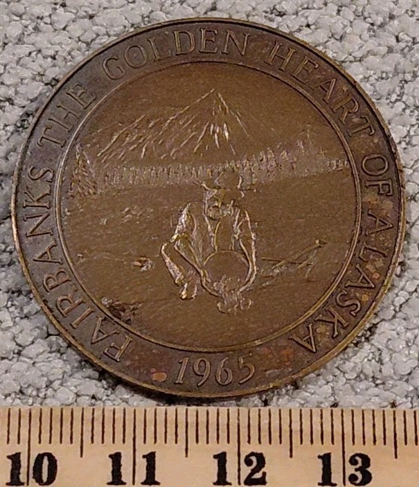 Farthest North Coin Club Bronze Round 1965 1st Annual Fairbanks Alaska Medal Unc