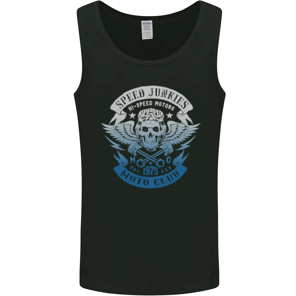 High Speed Junkies Biker Motorcycle Mens Vest Tank Top