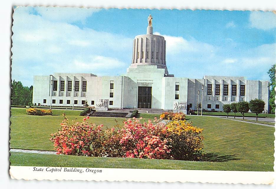 Postcard State Capitol Building Salem Oregon USA