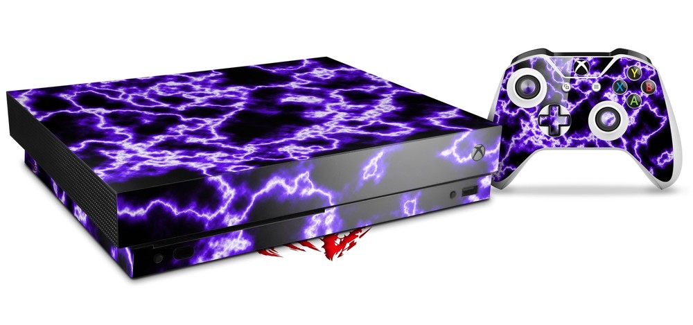 Skin Set for XBOX One X Electrify Purple