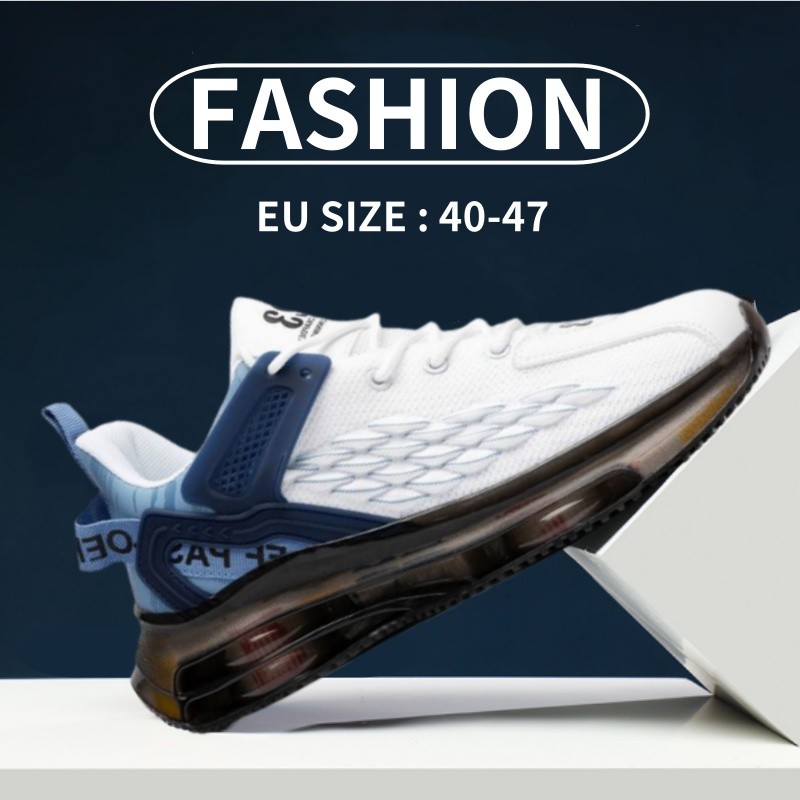Men Thick Soled Sneakers Anti Slip Shock-absorbing Sports Shoes Gym Running Boot