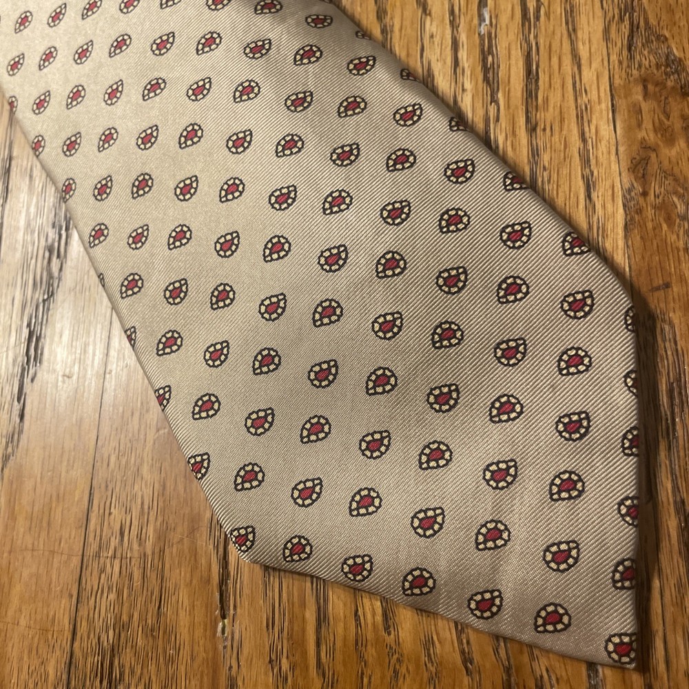 Vintage EUC Jos. A. Bank Paisley Foulard Silk Tie USA Made Necktie