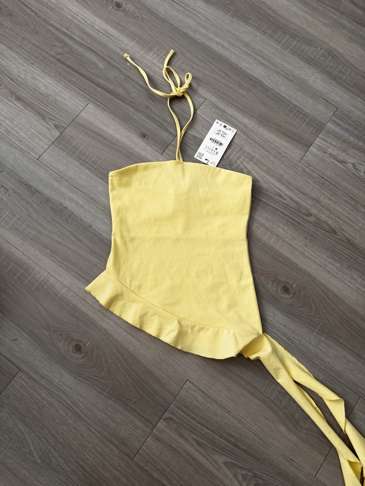 Zara Yellow Top NWT Small Size