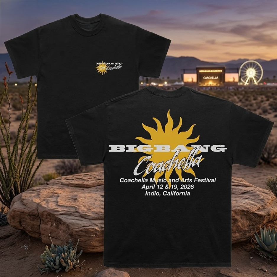 HOT NEW ITEM! Bigbang Sundaze Coachella 2026 Shirt Black All Size