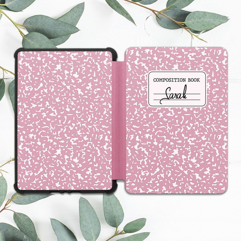 Custom Pink Composition Book Case For All-new Kindle 10th Gen Kindle Paperwhite