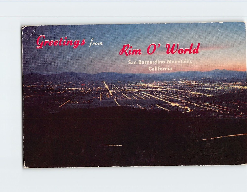 Postcard Greetings from Rim O World San Bernardino Mountains California USA