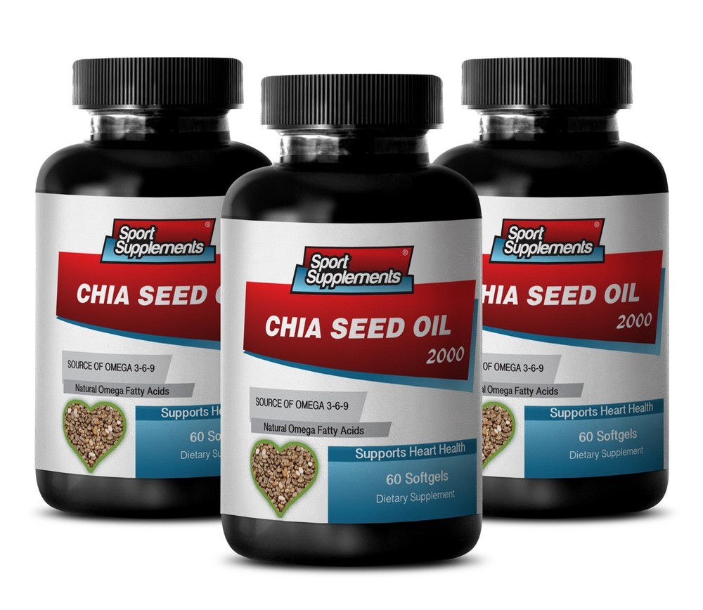 Advanced Antioxidants - Chia Seed Oil 2000mg - May Help You Sleep Pills 3B