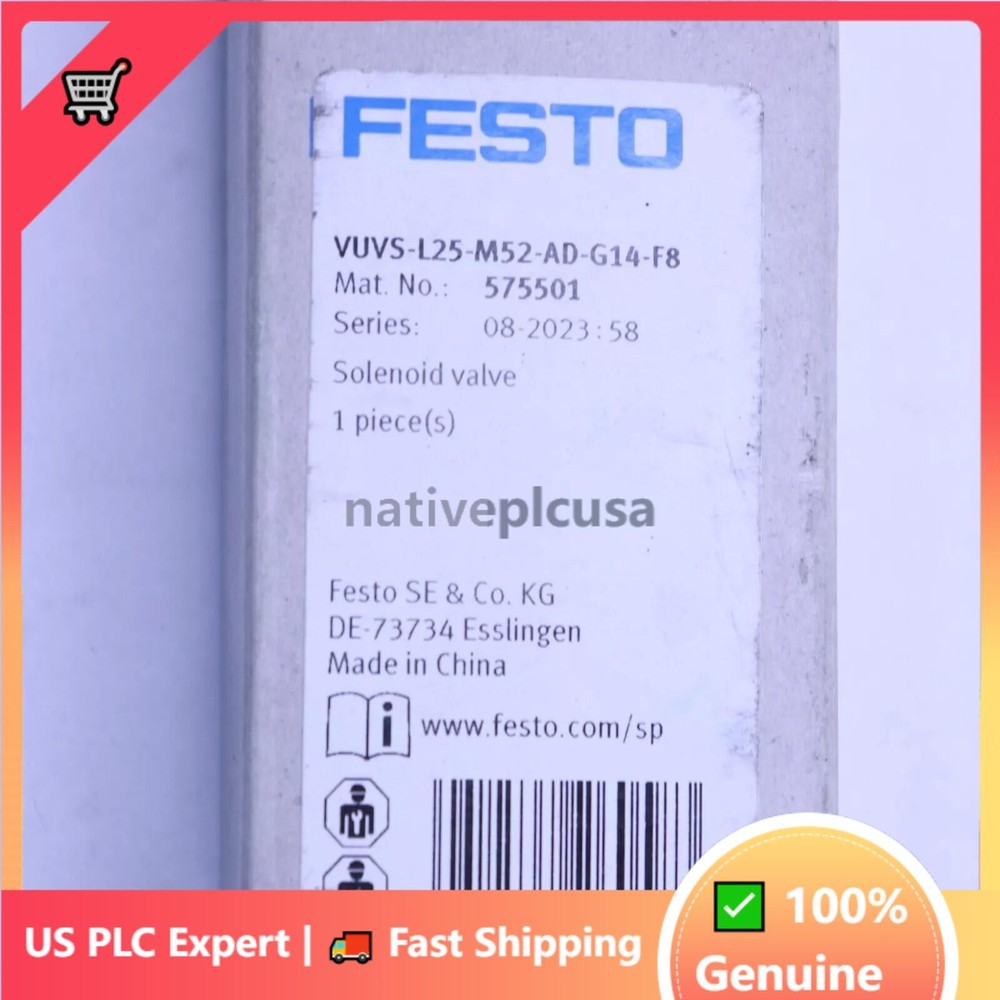 US FREE TAX New FESTO VUVS-L25-M52-AD-G14-F8 575501 Original solenoid valve