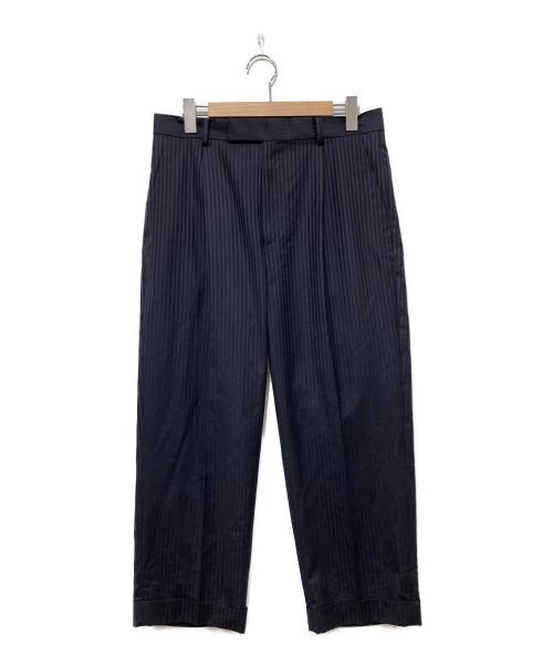 Wacko Maria Dormeuil Striped Pleated Trousers in Size L Luxury Comfort Fit