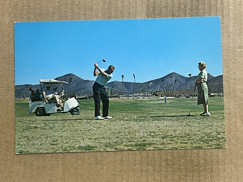 Postcard Sun City CA California Golf Course Cart Vintage PC