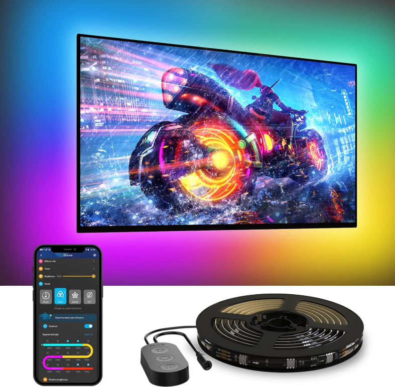 Govee RGBIC Smart LED Backlight for 55-65 Inch TVs with Dynamic Lighting Effects