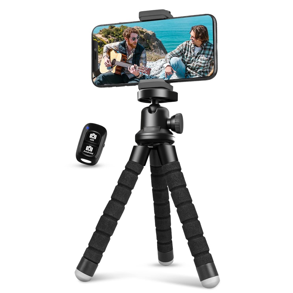 Phone Tripod, Flexible Tripod for iPhone and Android Cell Phone, Portable Sma...