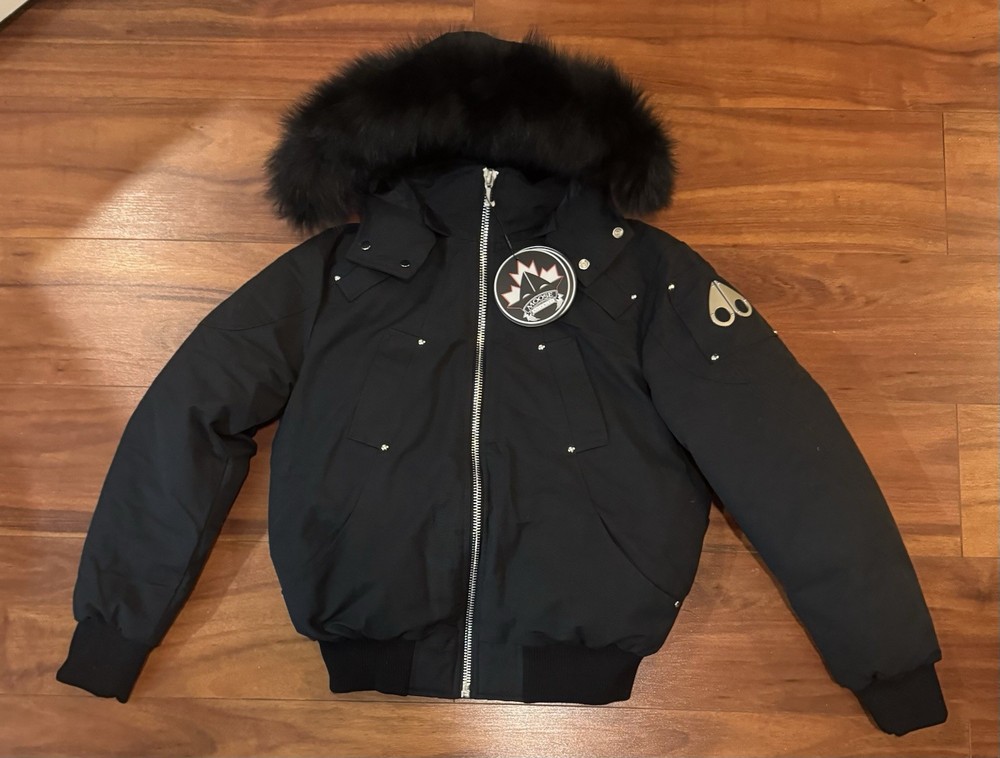 Moose Knuckles Men's  Ballistics Bomber Jacket Size S Black