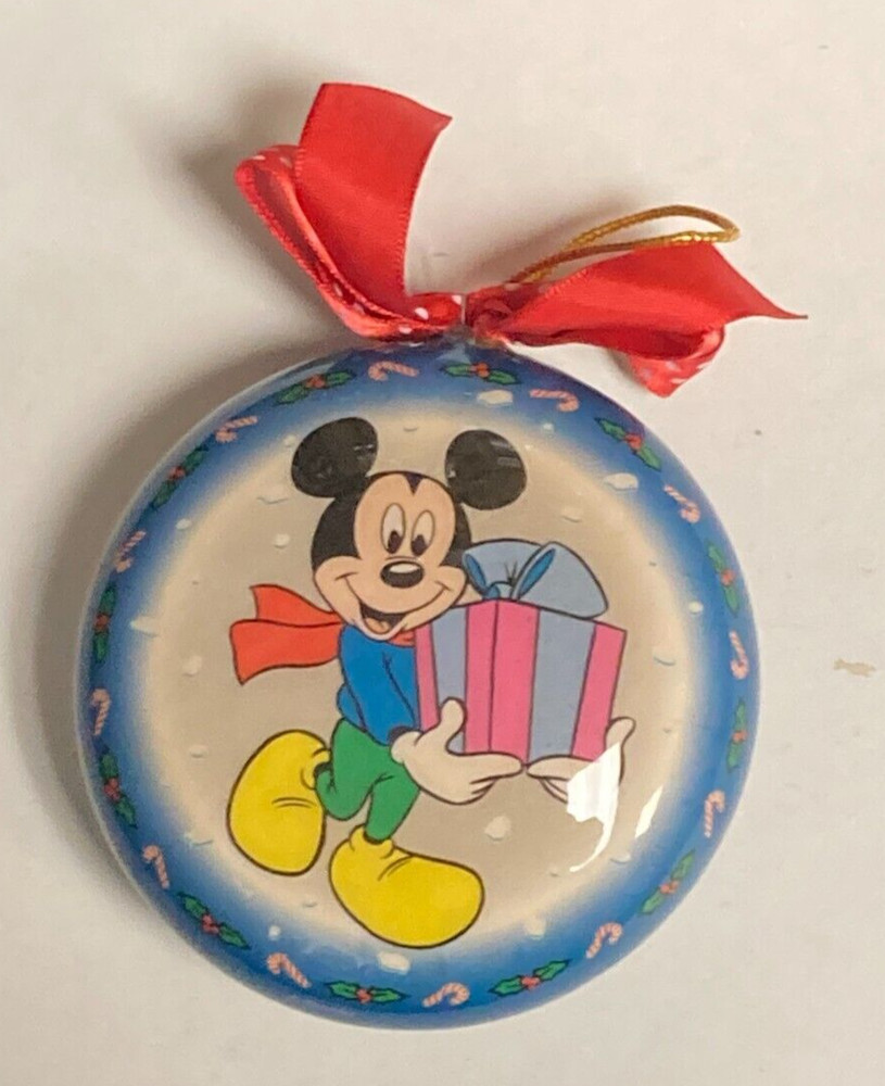 Disney Double Sided Mickey Mouse Unlimited Enesco Christmas Ornament