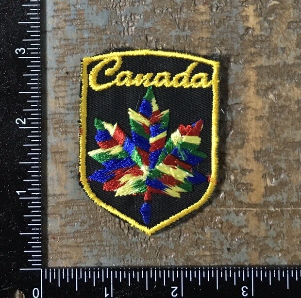 Vintage CANADA Colorful Maple Leaf Travel Souvenir Embroidered Patch