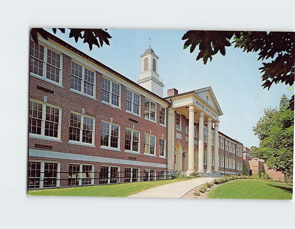 Postcard Bedford High School Bedford Pennsylvania USA