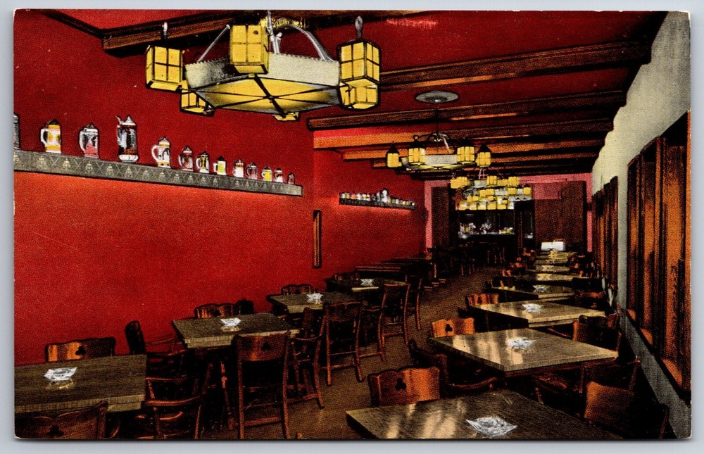 Interior~Milwaukee Wisconsin~Miller Brewing Co Inn Stein Room~Vintage Postcard