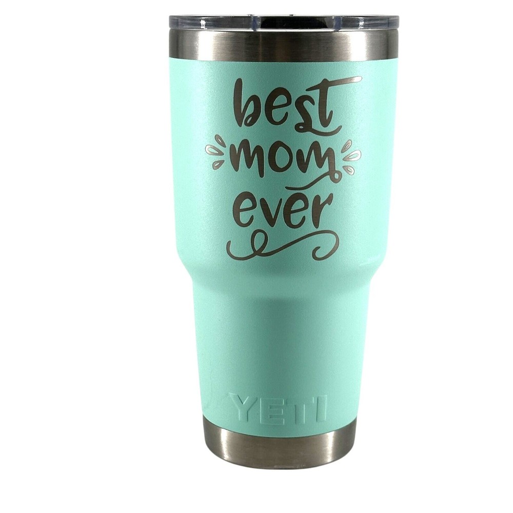 YETI Rambler Vacuum Insulated Tumbler with Lid Best Mom Ever 30 oz