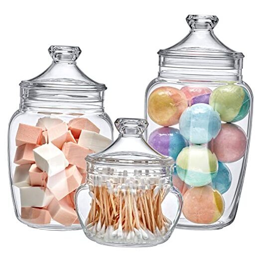 - Embrace - Acrylic Bathroom Canisters (3-Piece Set), Plastic Set (Embrace)