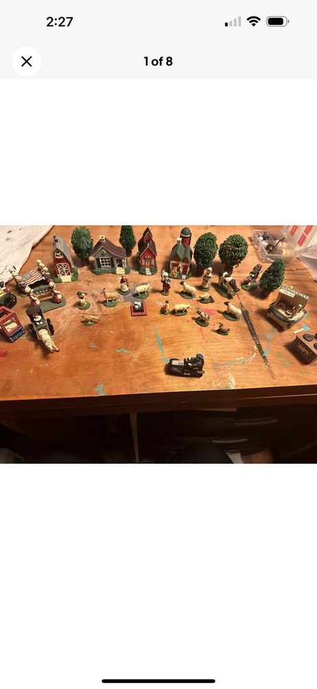 Mixed Vintage Collectibles Junk Drawer Lot Figurines And Houses