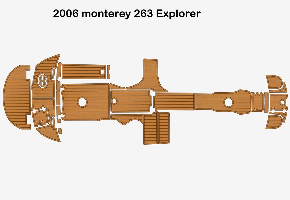 2006 monterey 263 Explorer Cockpit Swim Platform EVA Pad Foam Teak Deck Flooring