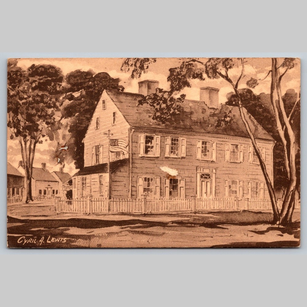 Postcard Old Custom House Sag Harbor Long Island NY Architecture