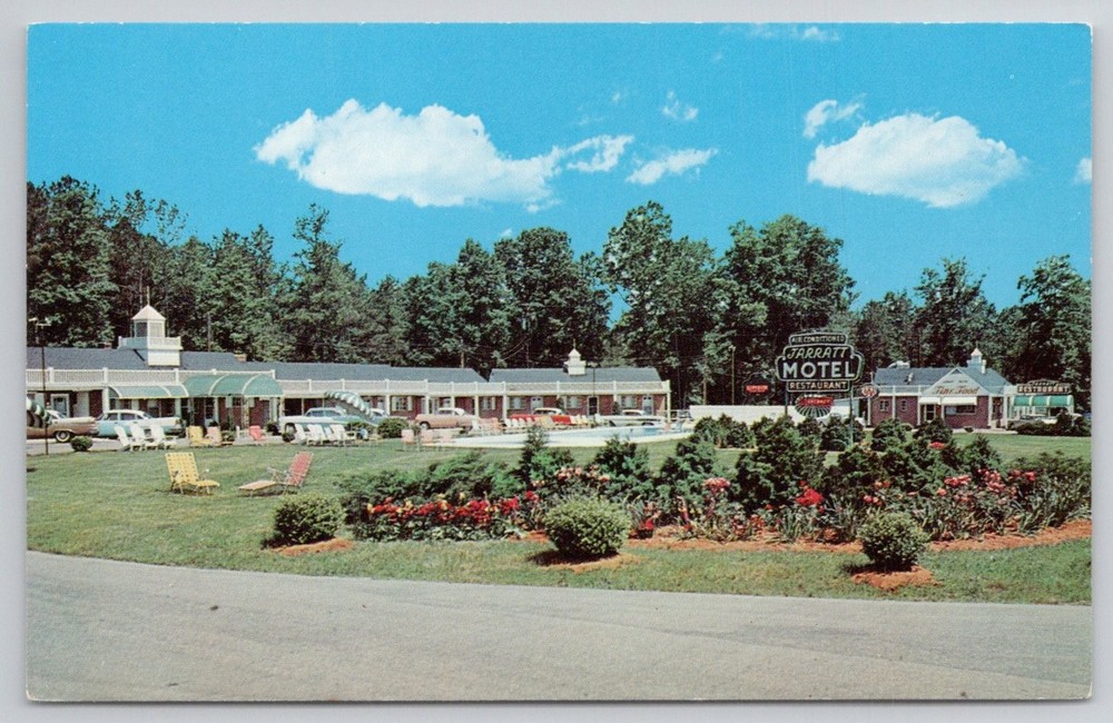 Jarratt VA Motel Restaurant Postcard Vintage Chrome US 301 Virginia AAA