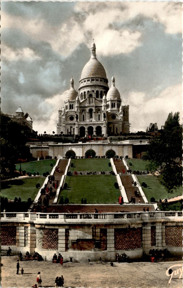 Montmartre, Basilique du Sacré-Coeur, Paris, André LECONTE, Postcard