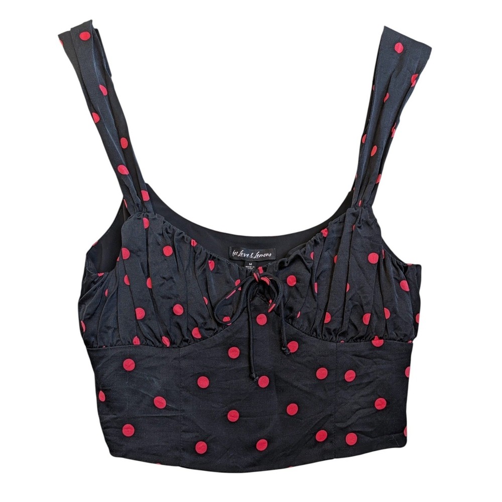For Love & Lemons Polka Dot Crop Top READ DESC