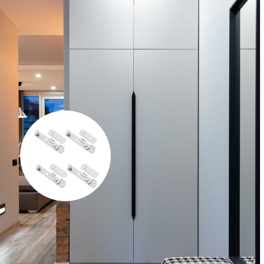 4 Pcs Safe Door Bolts Household Latch Outdoor Window Combination