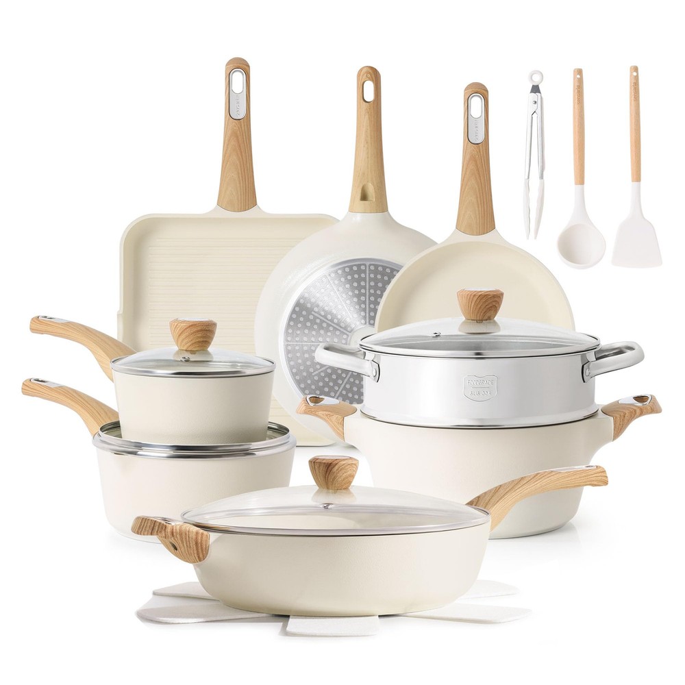 SENSARTE 20-Piece Nonstick Ceramic Cookware Set for Induction Stovetops