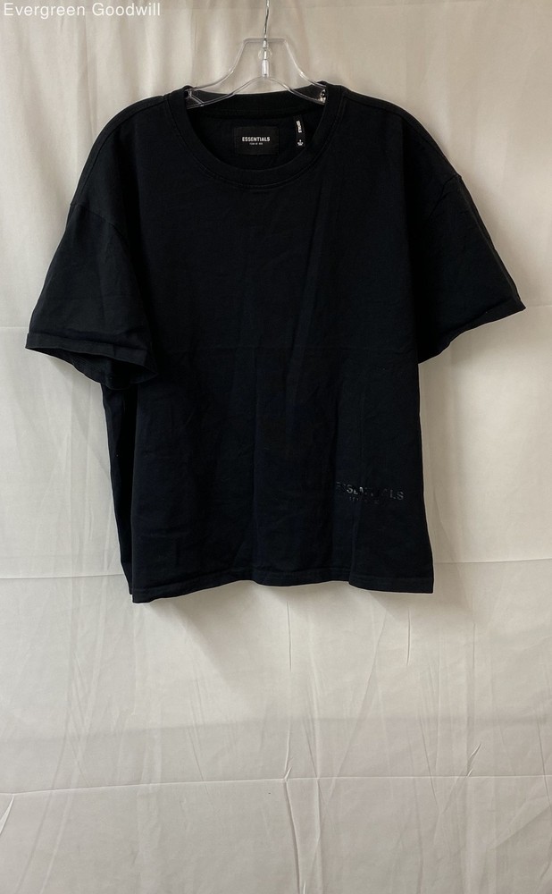 Essentials Fear of God Men's Black Short Sleeve Pullover T-Shirt Size S