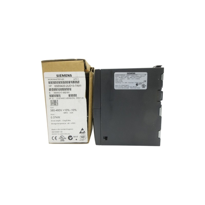 Siemens 6Se6420-2Ud13-7Aa1 380-480Vac 2.2A Nsmp