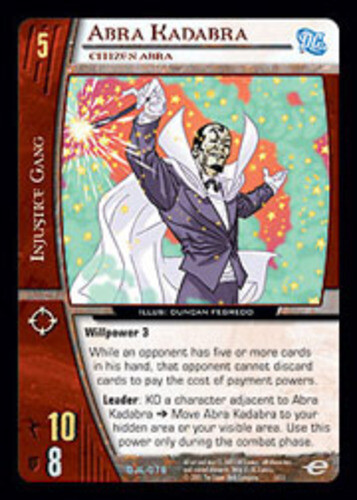 VS System: Played Foil Citizen Abra Abra Kadabra DC Justice League of America-image