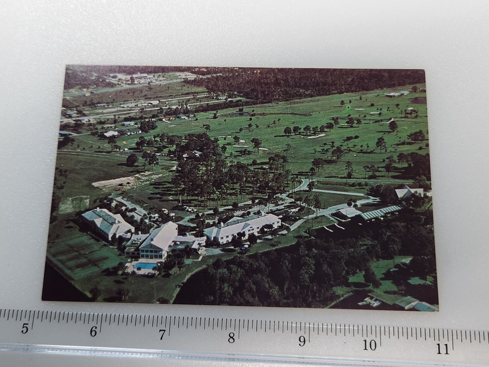 Plantation Inn Crystal River Florida FL Vintage Aerial View Postcard Unposted