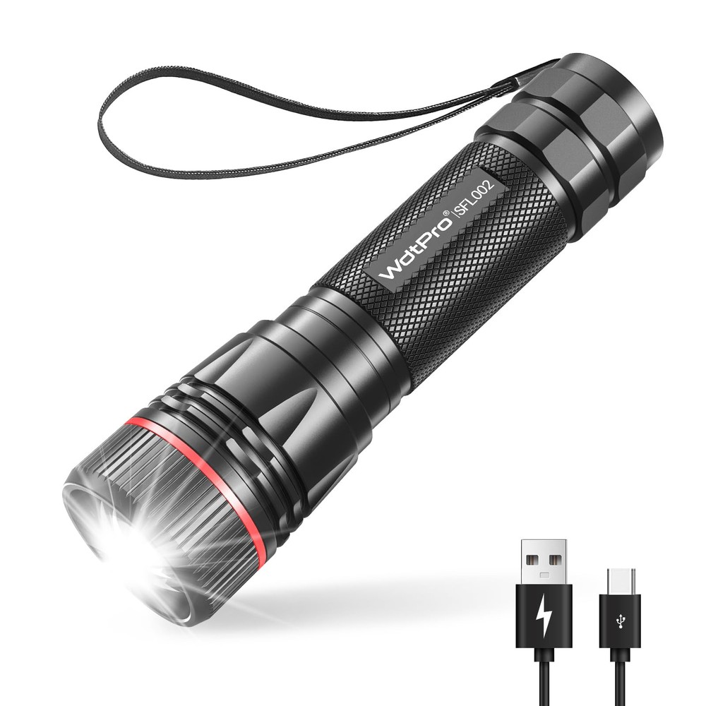 Rechargeable Flashlights High Lumens, 1 Pack 10H Long Lasting Super Bright ED...