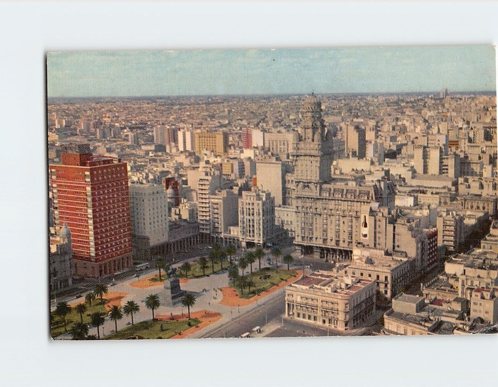 Postcard Aerial View Plaza Independencia Montevideo Uruguay