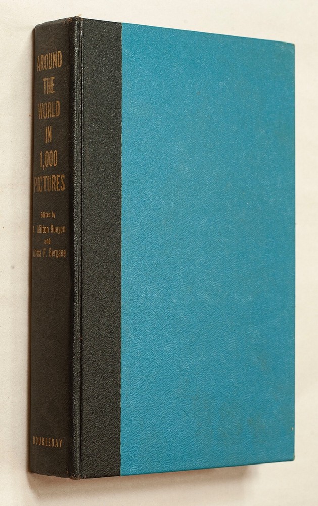 VINTAGE 1954 AROUND THE WORLD IN 1000 PICTURES ~ HARDCOVER ~ Runyon and Bergane