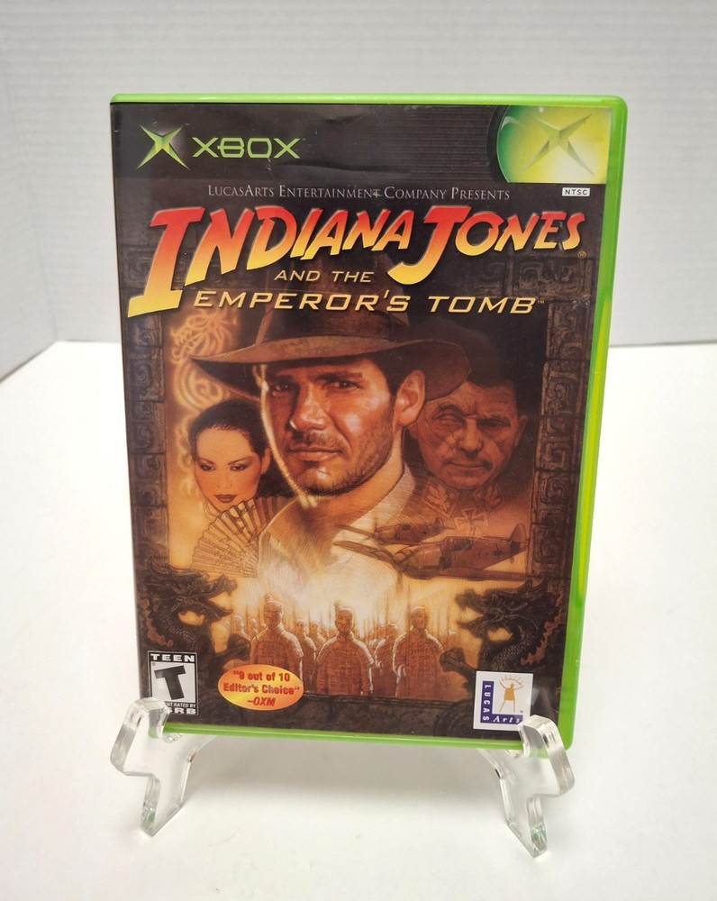Indiana Jones and the Emperors Tomb Microsoft Xbox 2003 Complete CIB Manual