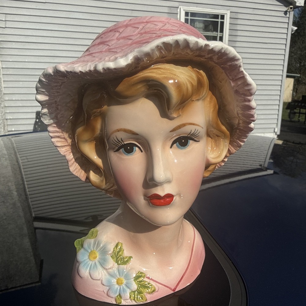 Lefton Lady Head  Vase  #5919