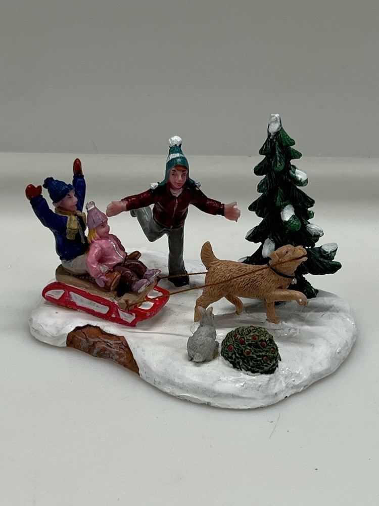 Lemax Rover Takes Charge 2010 Snow Fun Figurine Collectible