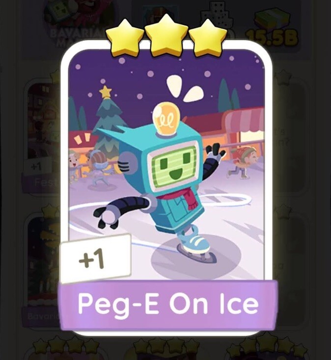 Peg-E On Ice - Monopoly Go - Sticker - 3Star⭐️