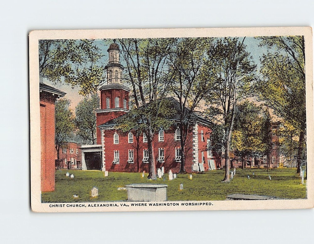 Postcard Christ Church Alexandria Virginia USA