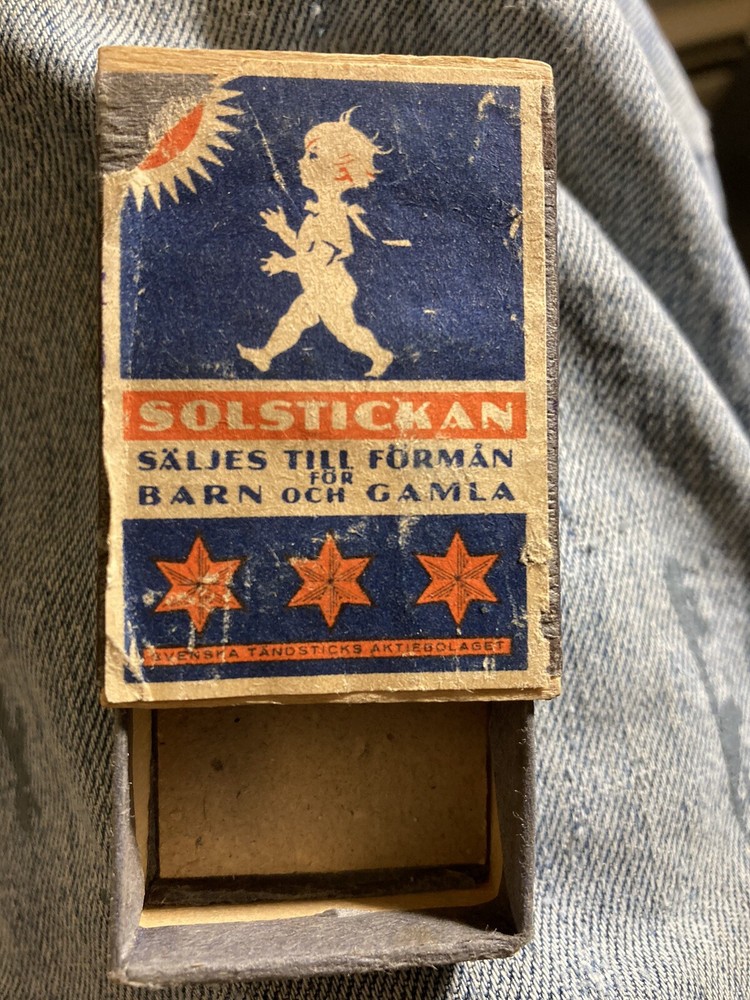 Antique Foreign 2 Piece Match Box