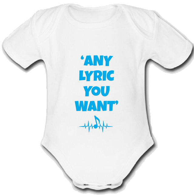 Sweet @ Trip bodysuit Baby vest grow music gift custom LYRIC L BLUE