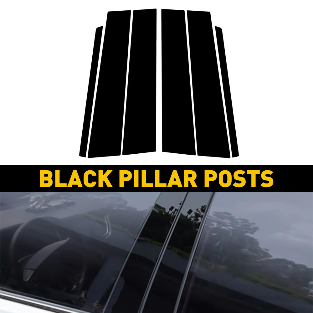 Fit For Ford Explorer 2011-2019 Black Pillar Door Posts Cover Panel Trim 6pcs